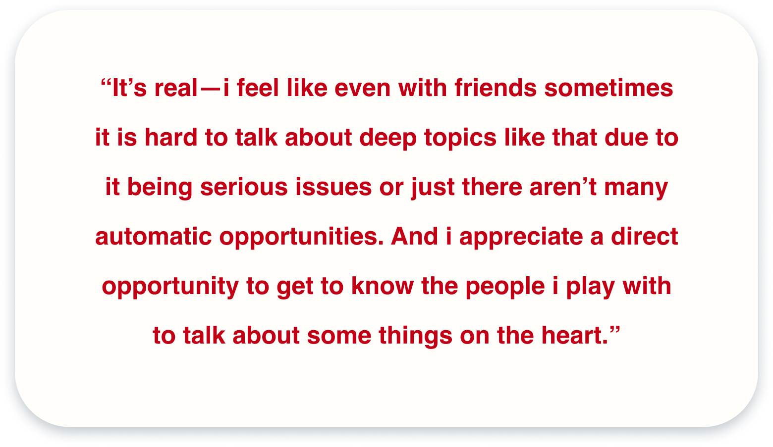 Selected quotes from user interviews